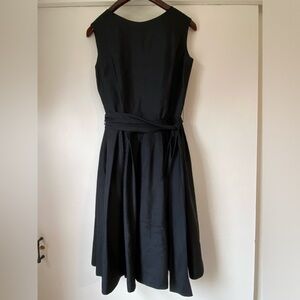 Vintage I. Magnin Black Silk Dress